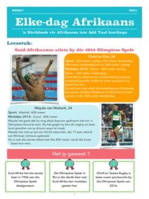 cover image of Grade 6 Afrikaans: Begrip & Taalwerkboek - Sport